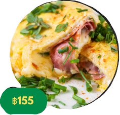 Ham & cheese omelette