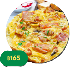 Bacon & cheese omelette