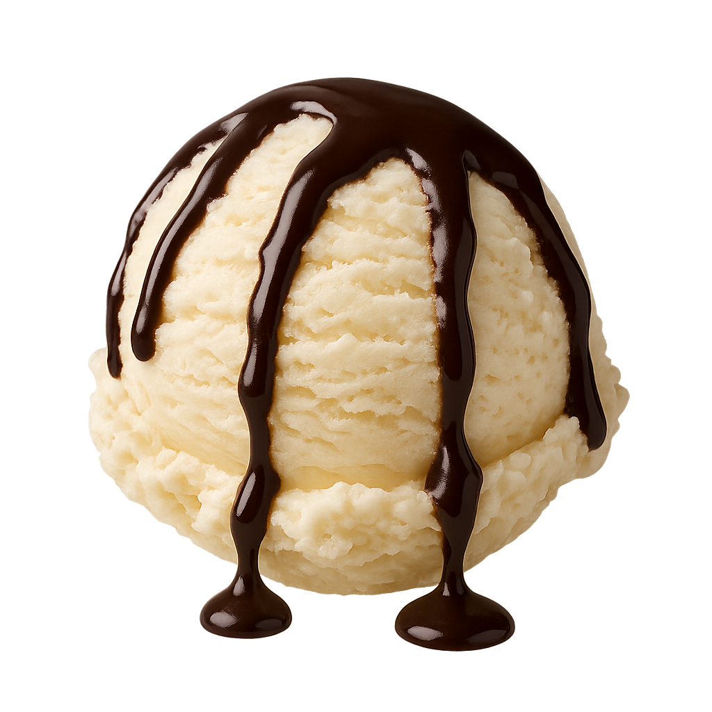 Dame Blanche with chocolate sauce